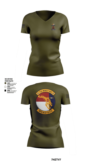 Womens Short Sleeve Vneck Shirt, 1MBCT, Army, Teamtime, Team time, sublimation, custom sports apparel, team uniforms, spirit wear, spiritwear, sports uniforms, custom shirts, team store, custom team store, fundraiser sports, apparel fundraiser
