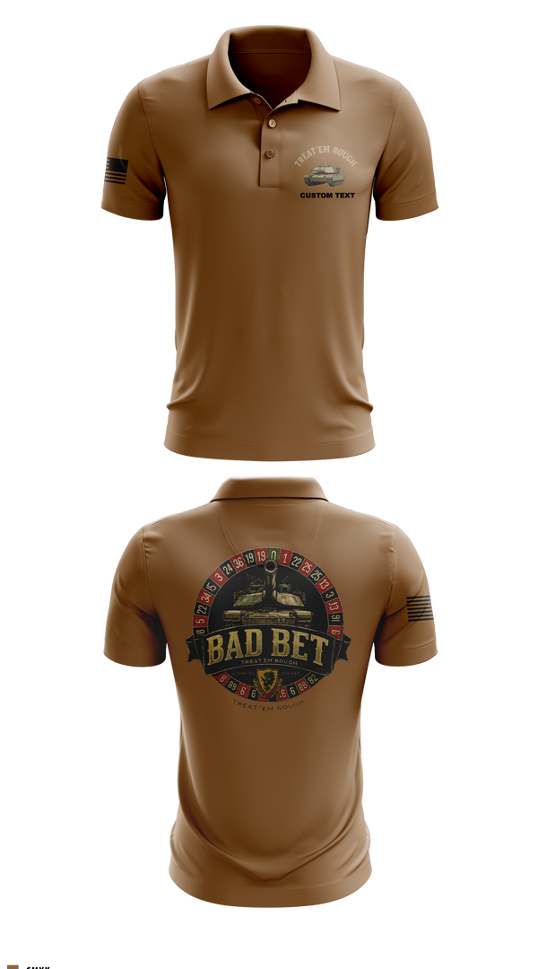 Short Sleeve Performance Polo, BadBet Company, 2-12CAV, Army, Teamtime, Team time, sublimation, custom sports apparel, team uniforms, spirit wear, spiritwear, sports uniforms, custom shirts, team store, custom team store, fundraiser sports, apparel fundraiser