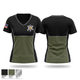 Womens Short Sleeve Vneck Shirt, Crawford county sheriffs office, Police, Teamtime, Team time, sublimation, custom sports apparel, team uniforms, spirit wear, spiritwear, sports uniforms, custom shirts, team store, custom team store, fundraiser sports, apparel fundraiser