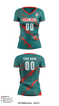 Pine Hill High School Volleyball 60405562 Women's Short Sleeve V-neck Shirt - 2
