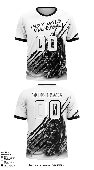 Indy Wild Volleyball 47140100 Short Sleeve Performance Shirt - 11