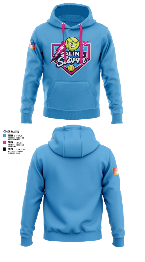 Hoodie, Salina Storm, Softball, Teamtime, Team time, sublimation, custom sports apparel, team uniforms, spirit wear, spiritwear, sports uniforms, custom shirts, team store, custom team store, fundraiser sports, apparel fundraiser