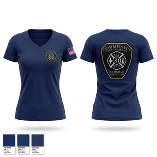 Womens Short Sleeve Vneck Shirt, Community Fire / Rescue, Fire Department, Teamtime, Team time, sublimation, custom sports apparel, team uniforms, spirit wear, spiritwear, sports uniforms, custom shirts, team store, custom team store, fundraiser sports, apparel fundraiser