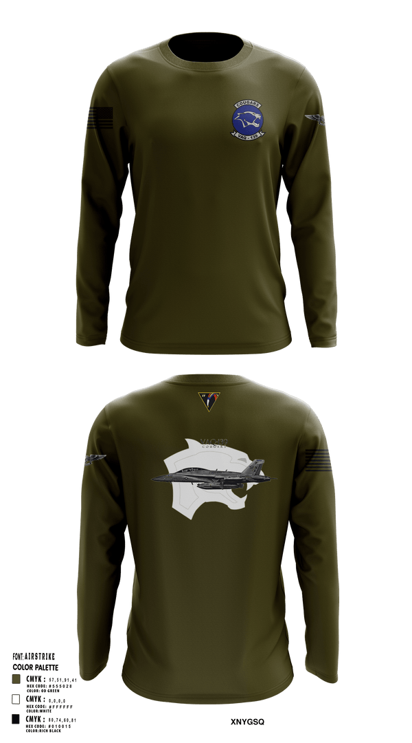 Long Sleeve Performance Shirt, VAQ-139 Cougars, Navy, Teamtime, Team time, sublimation, custom sports apparel, team uniforms, spirit wear, spiritwear, sports uniforms, custom shirts, team store, custom team store, fundraiser sports, apparel fundraiser