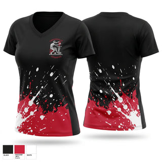 Womens Short Sleeve Vneck Shirt, Crooksville Ceramics, , Teamtime, Team time, sublimation, custom sports apparel, team uniforms, spirit wear, spiritwear, sports uniforms, custom shirts, team store, custom team store, fundraiser sports, apparel fundraiser