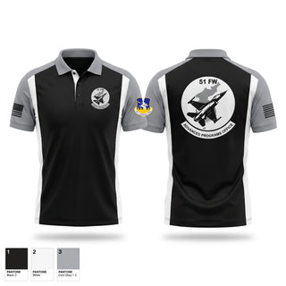 Short Sleeve Performance Polo, 51st Fighter Wing Advanced Programs Office, Air Force, Teamtime, Team time, sublimation, custom sports apparel, team uniforms, spirit wear, spiritwear, sports uniforms, custom shirts, team store, custom team store, fundraiser sports, apparel fundraiser
