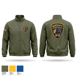 Windbreaker, Livingston Co Sheriff K9, Police, Teamtime, Team time, sublimation, custom sports apparel, team uniforms, spirit wear, spiritwear, sports uniforms, custom shirts, team store, custom team store, fundraiser sports, apparel fundraiser