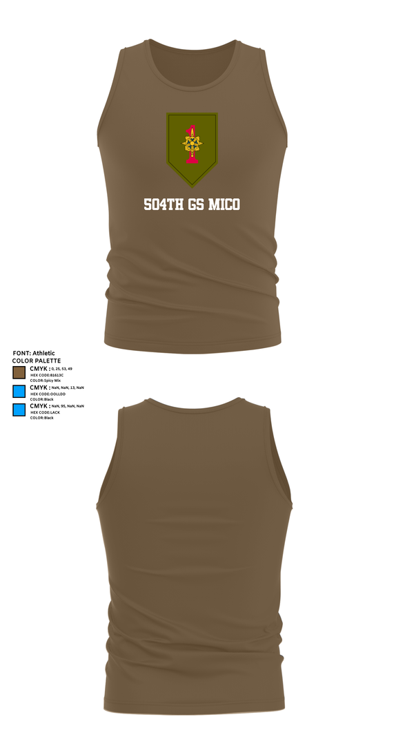 Tank Top, 504th GS MICO, , Teamtime, Team time, sublimation, custom sports apparel, team uniforms, spirit wear, spiritwear, sports uniforms, custom shirts, team store, custom team store, fundraiser sports, apparel fundraiser