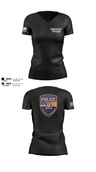 Womens Short Sleeve Vneck Shirt, Philadelphia police narcotics, Police, Teamtime, Team time, sublimation, custom sports apparel, team uniforms, spirit wear, spiritwear, sports uniforms, custom shirts, team store, custom team store, fundraiser sports, apparel fundraiser