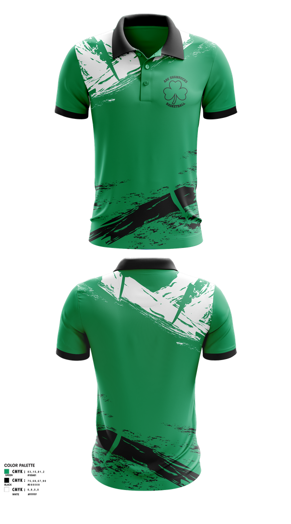 Short Sleeve Performance Polo, Shamrocks, Women's Basketball, Teamtime, Team time, sublimation, custom sports apparel, team uniforms, spirit wear, spiritwear, sports uniforms, custom shirts, team store, custom team store, fundraiser sports, apparel fundraiser