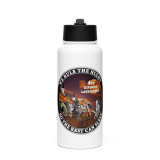 4th Division Late-Watch 28165234 Stainless Steel Water Bottle with a Straw Lid