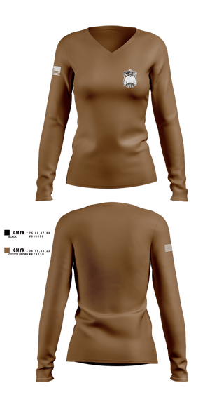 Womens Long Sleeve Vneck Shirt, 998th Field Feeding, Army, Teamtime, Team time, sublimation, custom sports apparel, team uniforms, spirit wear, spiritwear, sports uniforms, custom shirts, team store, custom team store, fundraiser sports, apparel fundraiser