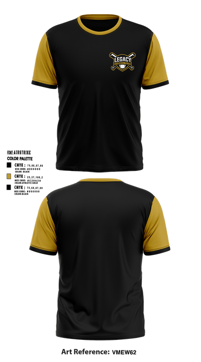 Legacy Baseball Club 24349647 Short Sleeve Performance Shirt - 10
