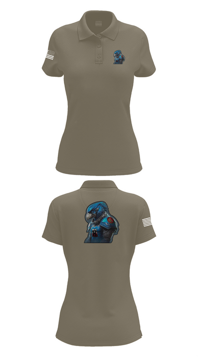 Battlehawks 56996020 Women's Short Sleeve Performance Polo  - 75