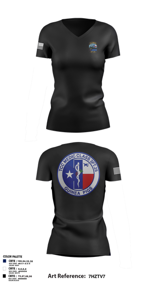Womens Short Sleeve Vneck Shirt, TCC Paramedic Class 3FT.25, , Teamtime, Team time, sublimation, custom sports apparel, team uniforms, spirit wear, spiritwear, sports uniforms, custom shirts, team store, custom team store, fundraiser sports, apparel fundraiser