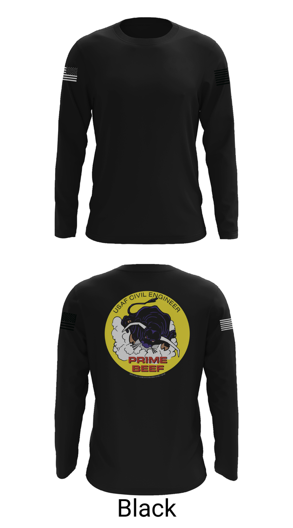 Long Sleeve Performance Shirt, 185th CES, Navy, Teamtime, Team time, sublimation, custom sports apparel, team uniforms, spirit wear, spiritwear, sports uniforms, custom shirts, team store, custom team store, fundraiser sports, apparel fundraiser