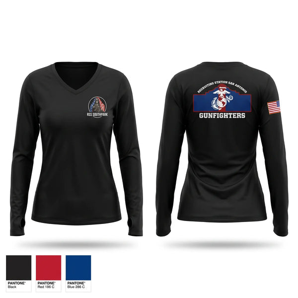 Womens Long Sleeve Vneck Shirt, RSS South Park, Marines, Teamtime, Team time, sublimation, custom sports apparel, team uniforms, spirit wear, spiritwear, sports uniforms, custom shirts, team store, custom team store, fundraiser sports, apparel fundraiser