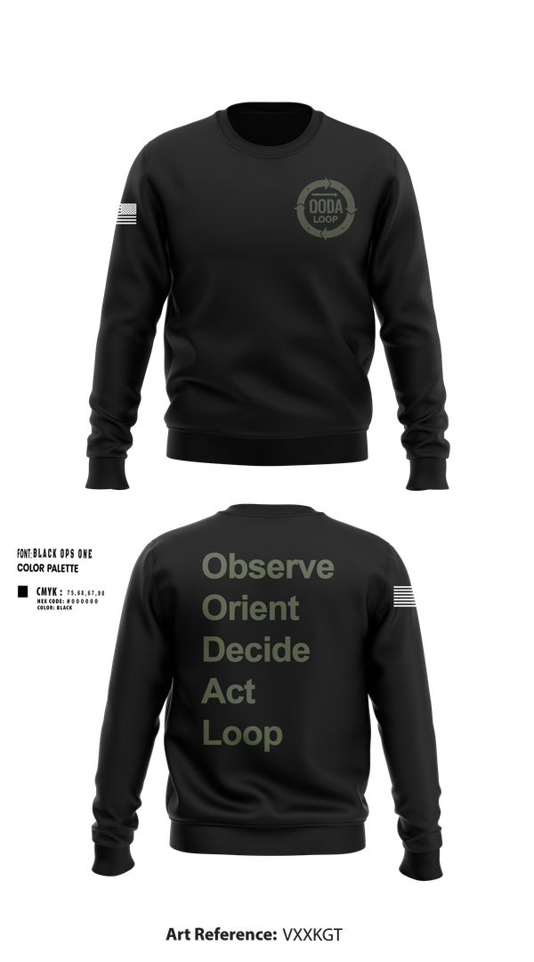 Crew Neck Sweatshirt, OODA LOOP, Police, Teamtime, Team time, sublimation, custom sports apparel, team uniforms, spirit wear, spiritwear, sports uniforms, custom shirts, team store, custom team store, fundraiser sports, apparel fundraiser