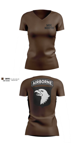Womens Short Sleeve Vneck Shirt, MH North, Army, Teamtime, Team time, sublimation, custom sports apparel, team uniforms, spirit wear, spiritwear, sports uniforms, custom shirts, team store, custom team store, fundraiser sports, apparel fundraiser