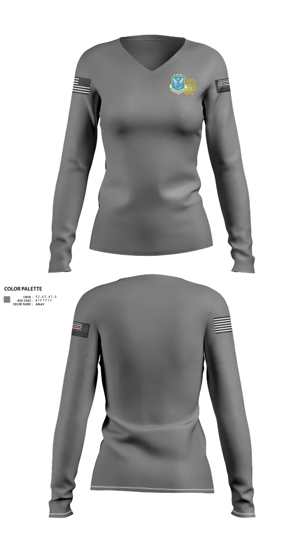 Womens Long Sleeve Vneck Shirt, OSI, , Teamtime, Team time, sublimation, custom sports apparel, team uniforms, spirit wear, spiritwear, sports uniforms, custom shirts, team store, custom team store, fundraiser sports, apparel fundraiser