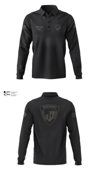 Long Sleeve Performance Polo, Discovery ChalleNGe Academy, , Teamtime, Team time, sublimation, custom sports apparel, team uniforms, spirit wear, spiritwear, sports uniforms, custom shirts, team store, custom team store, fundraiser sports, apparel fundraiser