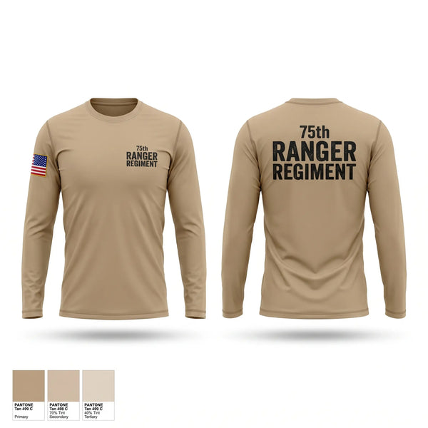 Long Sleeve Performance Shirt, 75th Ranger Regiment, Army, Teamtime, Team time, sublimation, custom sports apparel, team uniforms, spirit wear, spiritwear, sports uniforms, custom shirts, team store, custom team store, fundraiser sports, apparel fundraiser