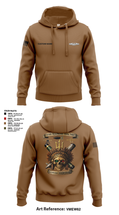 USS Illinois (SSN 786) 55868909 Hoodie - 56