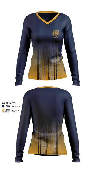 Womens Long Sleeve Vneck Shirt, Lancaster High School Softball, Softball, Teamtime, Team time, sublimation, custom sports apparel, team uniforms, spirit wear, spiritwear, sports uniforms, custom shirts, team store, custom team store, fundraiser sports, apparel fundraiser