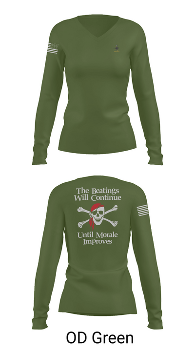 Delta Co. 1-3 AB 28832353 Women's Long Sleeve V-neck Shirt - 57