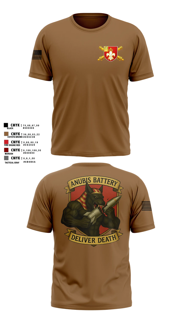 Short Sleeve Performance Shirt, Anubis Battery, 3-12 FA, Army, Teamtime, Team time, sublimation, custom sports apparel, team uniforms, spirit wear, spiritwear, sports uniforms, custom shirts, team store, custom team store, fundraiser sports, apparel fundraiser