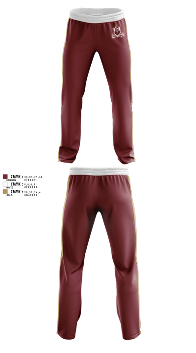 Whittier Crimson Knights 84805386 Sweatpants - 1