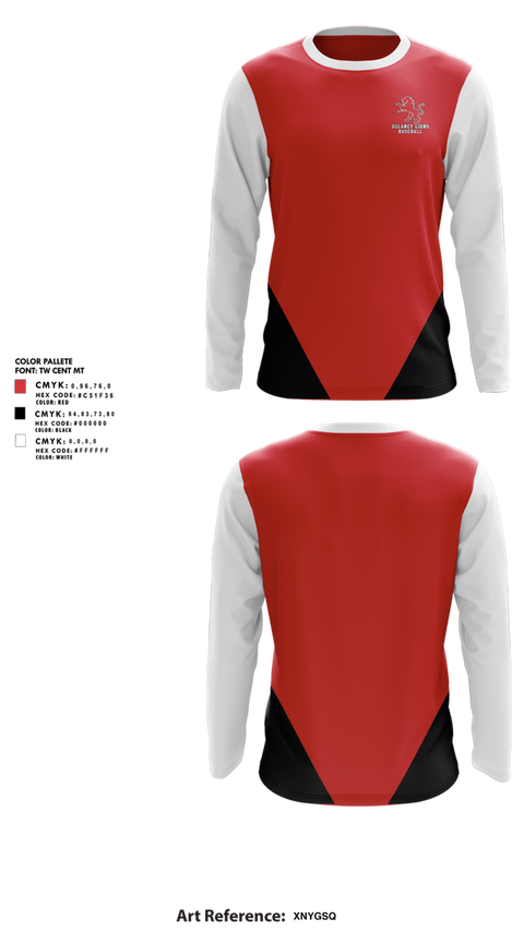 Long Sleeve Performance Shirt, Dulaney Lions Baseball, Baseball, Teamtime, Team time, sublimation, custom sports apparel, team uniforms, spirit wear, spiritwear, sports uniforms, custom shirts, team store, custom team store, fundraiser sports, apparel fundraiser