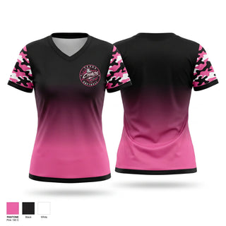 Womens Short Sleeve Vneck Shirt, Texas Chaos, Softball, Teamtime, Team time, sublimation, custom sports apparel, team uniforms, spirit wear, spiritwear, sports uniforms, custom shirts, team store, custom team store, fundraiser sports, apparel fundraiser