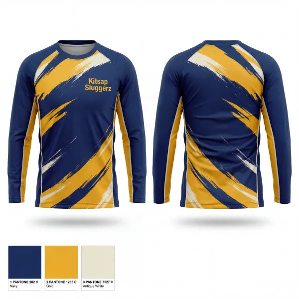 Long Sleeve Performance Shirt, Kitsap Sluggerz, Softball, Teamtime, Team time, sublimation, custom sports apparel, team uniforms, spirit wear, spiritwear, sports uniforms, custom shirts, team store, custom team store, fundraiser sports, apparel fundraiser