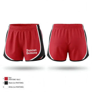 Womens Shorts, Duncan Demons, Tennis, Teamtime, Team time, sublimation, custom sports apparel, team uniforms, spirit wear, spiritwear, sports uniforms, custom shirts, team store, custom team store, fundraiser sports, apparel fundraiser