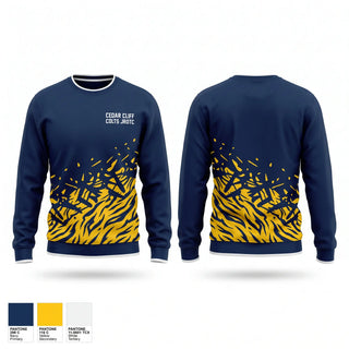 Crew Neck Sweatshirt, CEDAR CLIFF COLTS JROTC, Spirit Store, Teamtime, Team time, sublimation, custom sports apparel, team uniforms, spirit wear, spiritwear, sports uniforms, custom shirts, team store, custom team store, fundraiser sports, apparel fundraiser