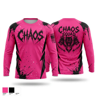 Long Sleeve Performance Shirt, Chaos squad, E-Sports, Teamtime, Team time, sublimation, custom sports apparel, team uniforms, spirit wear, spiritwear, sports uniforms, custom shirts, team store, custom team store, fundraiser sports, apparel fundraiser