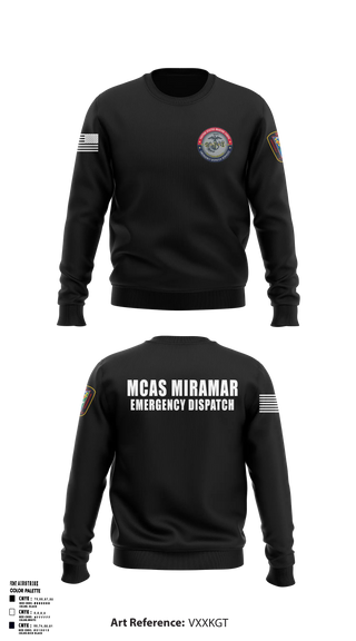 Crew Neck Sweatshirt, MCAS Miramar Emergency Dispatch, Marines, Teamtime, Team time, sublimation, custom sports apparel, team uniforms, spirit wear, spiritwear, sports uniforms, custom shirts, team store, custom team store, fundraiser sports, apparel fundraiser