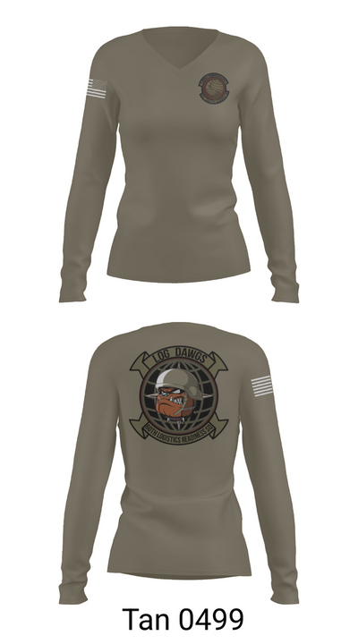 60th LRS 59966938 Women's Long Sleeve V-neck Shirt - 77