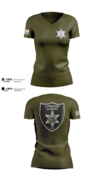 Upshur County Sheriff’s Office 76177638 Women's Short Sleeve V-neck Shirt - 2
