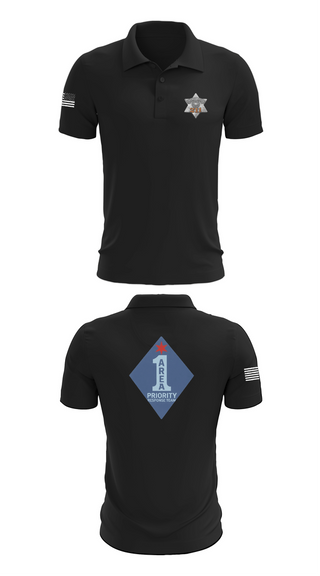 Short Sleeve Performance Polo, Chicago Police Area 1 PRT, Police, Teamtime, Team time, sublimation, custom sports apparel, team uniforms, spirit wear, spiritwear, sports uniforms, custom shirts, team store, custom team store, fundraiser sports, apparel fundraiser
