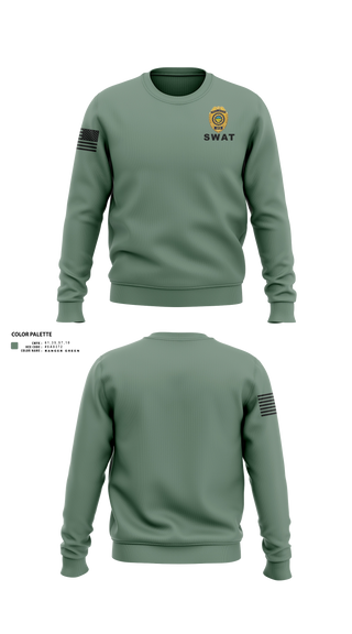 Crew Neck Sweatshirt, Springfield Ohio SWAT, Police, Teamtime, Team time, sublimation, custom sports apparel, team uniforms, spirit wear, spiritwear, sports uniforms, custom shirts, team store, custom team store, fundraiser sports, apparel fundraiser