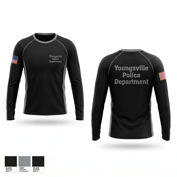 Long Sleeve Performance Shirt, Youngsville Police Department, Police, Teamtime, Team time, sublimation, custom sports apparel, team uniforms, spirit wear, spiritwear, sports uniforms, custom shirts, team store, custom team store, fundraiser sports, apparel fundraiser