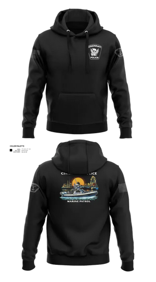 Hoodie, Cincinnati Police Marine Patrol, Police, Teamtime, Team time, sublimation, custom sports apparel, team uniforms, spirit wear, spiritwear, sports uniforms, custom shirts, team store, custom team store, fundraiser sports, apparel fundraiser
