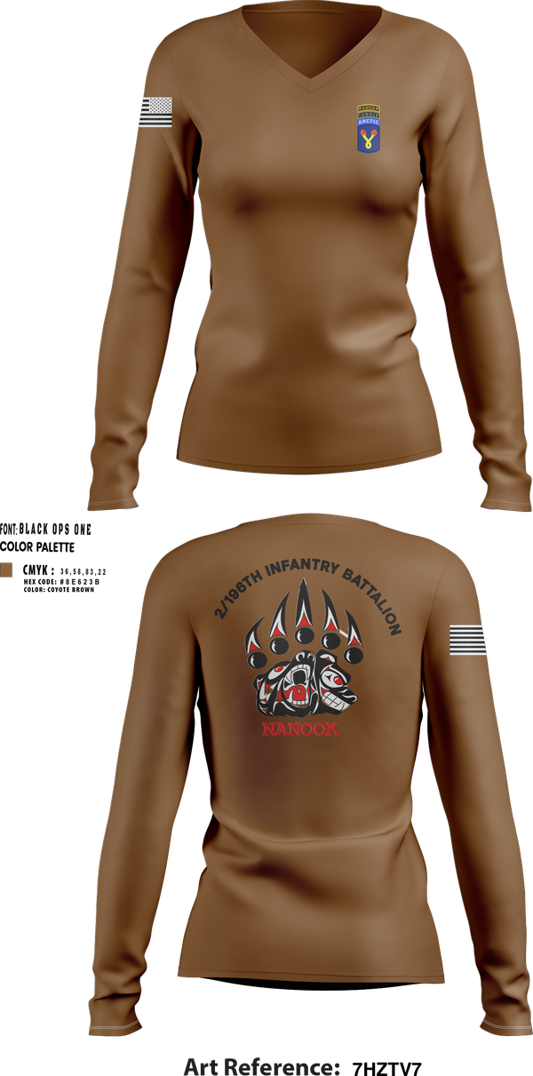 Womens Long Sleeve Vneck Shirt, NANOOK, , Teamtime, Team time, sublimation, custom sports apparel, team uniforms, spirit wear, spiritwear, sports uniforms, custom shirts, team store, custom team store, fundraiser sports, apparel fundraiser