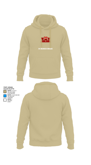 Hoodie, 36 Engineer Brigade, Army, Teamtime, Team time, sublimation, custom sports apparel, team uniforms, spirit wear, spiritwear, sports uniforms, custom shirts, team store, custom team store, fundraiser sports, apparel fundraiser