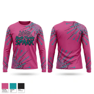 Long Sleeve Performance Shirt, North Florida Spark, Softball, Teamtime, Team time, sublimation, custom sports apparel, team uniforms, spirit wear, spiritwear, sports uniforms, custom shirts, team store, custom team store, fundraiser sports, apparel fundraiser