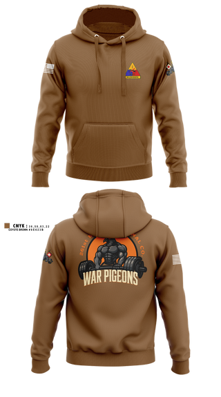 Hoodie, 261st War Pigeons, Army, Teamtime, Team time, sublimation, custom sports apparel, team uniforms, spirit wear, spiritwear, sports uniforms, custom shirts, team store, custom team store, fundraiser sports, apparel fundraiser