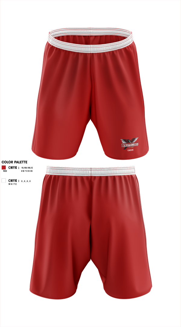 Athletic Shorts With Pockets, Sublette Middle School Cheer, Cheer, Teamtime, Team time, sublimation, custom sports apparel, team uniforms, spirit wear, spiritwear, sports uniforms, custom shirts, team store, custom team store, fundraiser sports, apparel fundraiser
