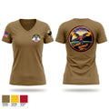 C Co. 1-244 Assault Helicopter Battalion Women's Short Sleeve V-neck Shirt - 1